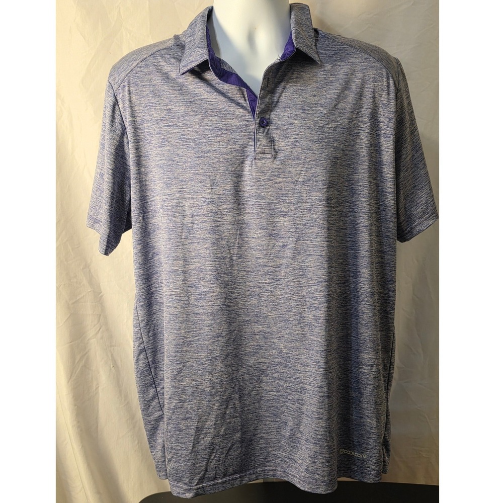 Holloway Coolcore Mens Large Polo Shirt Bundle Purple Orange Heather Lot of 2